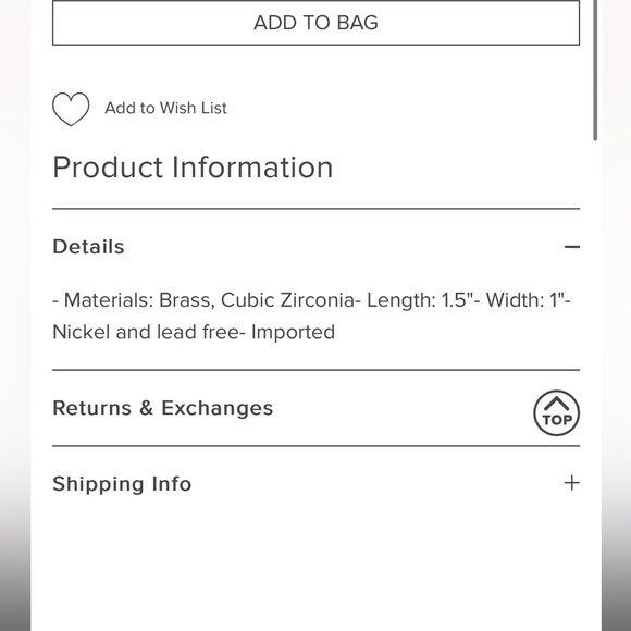 Abbey Crystal Drop Hoop Earrings - Picture 3 of 3